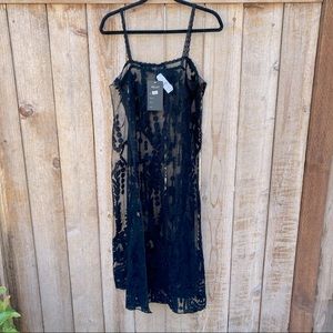 Mieeion LF Embroidered Sheer Lace Coverup Size Medium